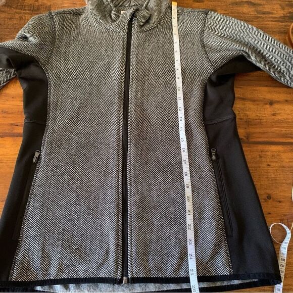 Marc New York Small Chevron Pattern Zip Up Jacket Stretch Panel Sz M - Picture 4 of 7